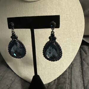 M. Haskell Blue Teardrop Gemstone Dangle‎ Earrings New E2-13